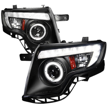 Spec-D Tuning 07-10 Ford Edge Projector Headlight Black Housing 2LHP-EDG07JM-TM